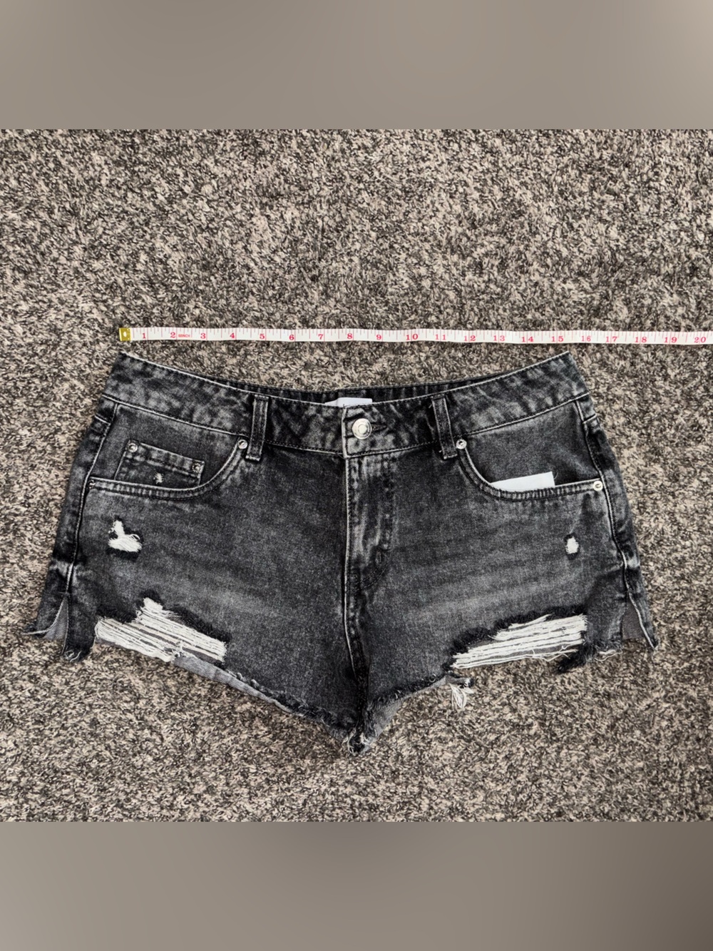Charcoal Y2K low rise shorts